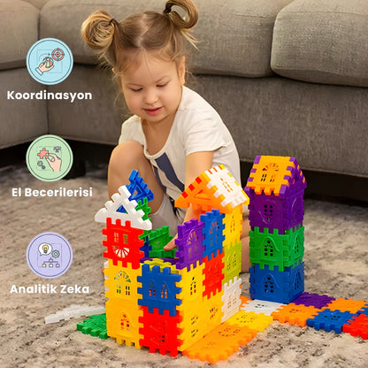 Wiggly-Puzzle Şehri Yapı Oyuncakları